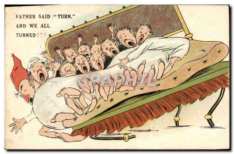 CPA Illustrateur Pere Enfants