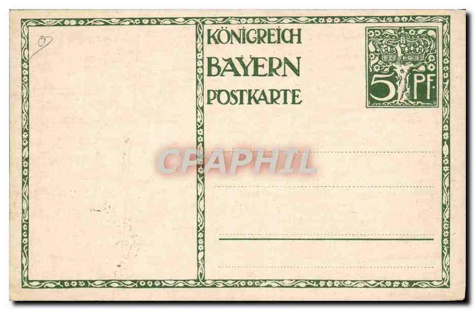CPA Illustrateur Baviere Bayern 1821 1911 Ange  — Rückseite