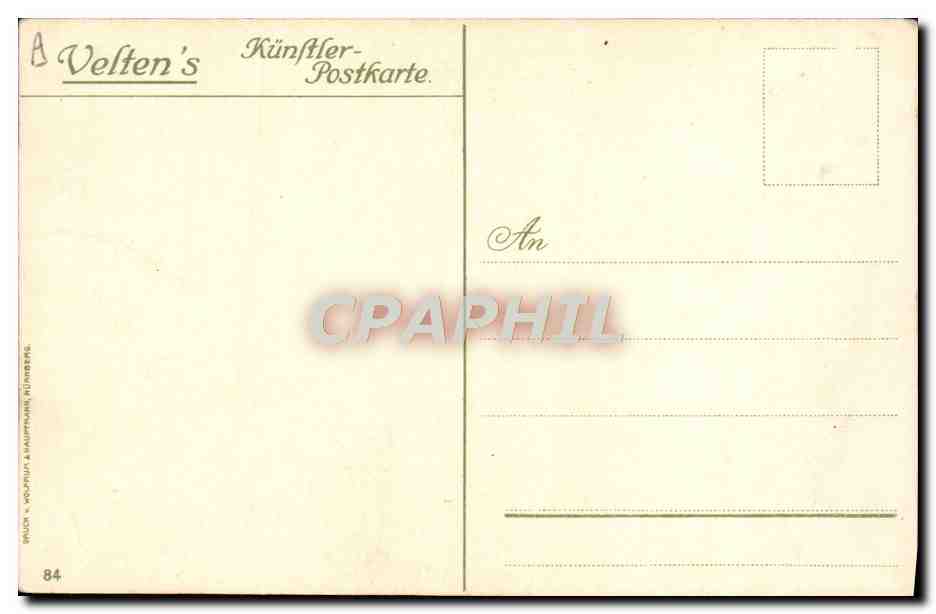 CPA Illustrateur Velten Die Mariensaule — Rückseite