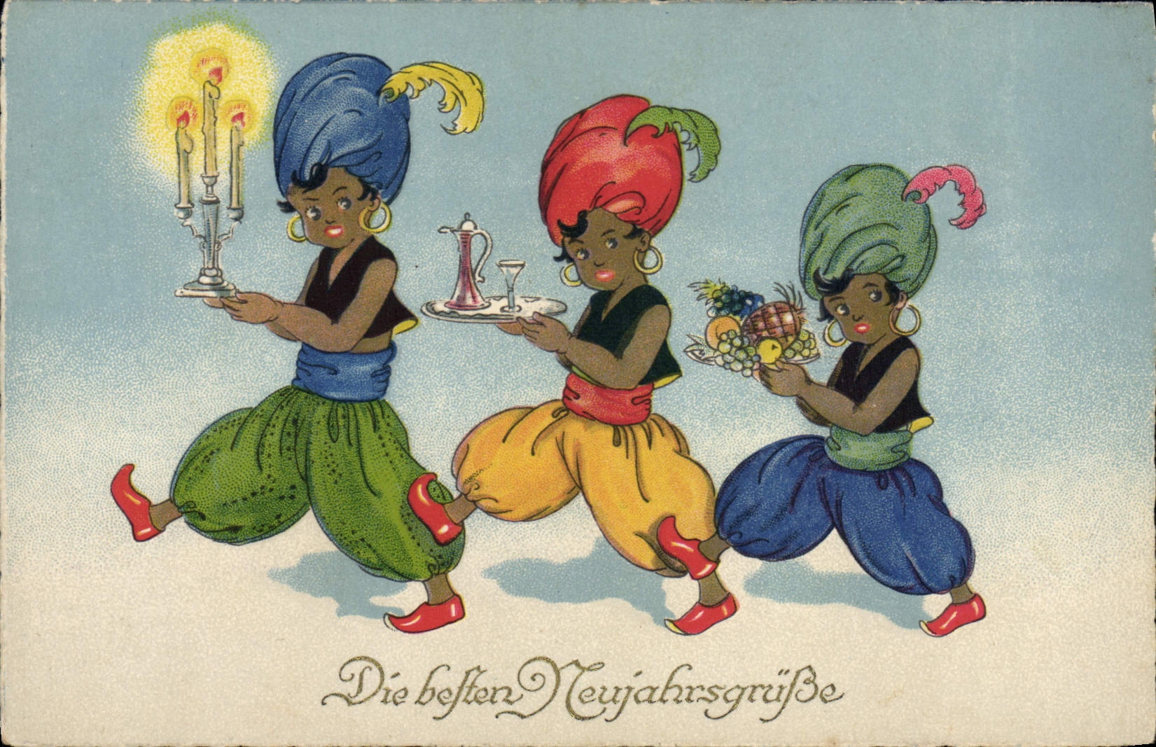 CPA Illustrateur Enfants Genie Mage 