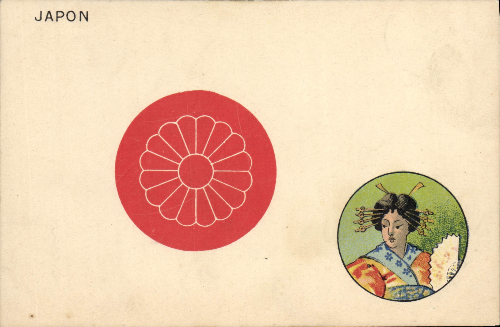 Japon — emblèmes nationaux et geisha — Magasin Général Marseille