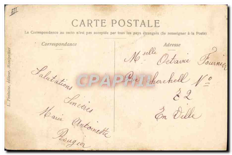 Deux enfants japonais — scène de rue — L. Fontaine, éditeur, Monpellier — Verso