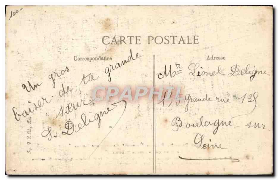 CPA Avion Aviation Zeppelin Dirigeable militaire francais Commandant Coutel Societe Zodiac  — Rückseite