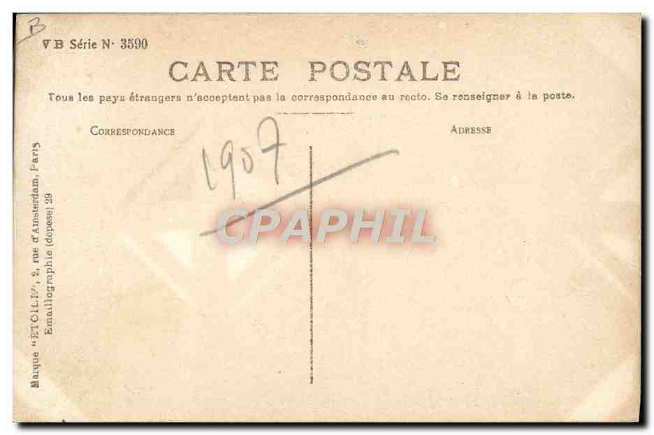 CPA Avion Aviation Zeppelin Dirigeable Ville de Paris  — Rückseite