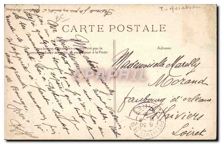 CPA Avion Aviation Zeppelin Dirigeable Atterrissage du Republique  — Rückseite
