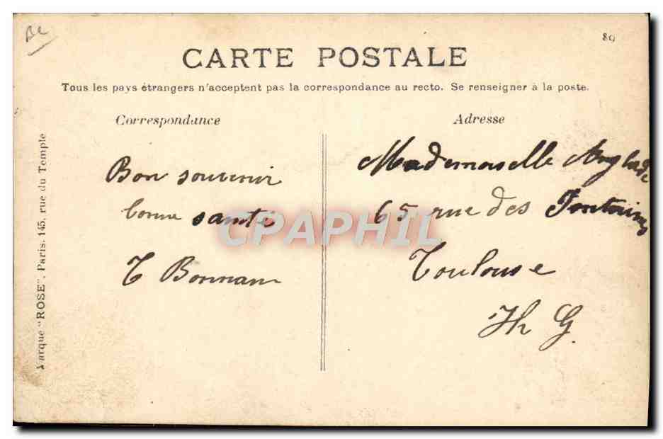 CPA Avion Aviation Zeppelin Dirigeable Le Lebaudy Le jauen 1904 — Rückseite