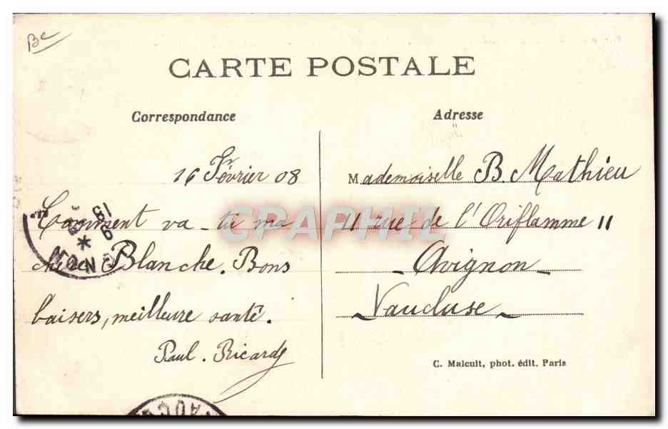 CPA Avion Aviation Zeppelin Dirigeable Le ballon Ville de Paris a l'appareillage  — Rückseite