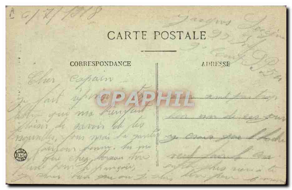 CPA Avion Aviation Zeppelin Dirigeable Une saucisse de Champagne  — Rückseite