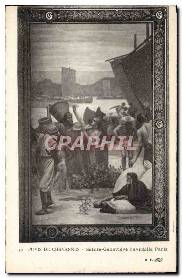 CPA Puvis De Chavannes Sainte Genevieve Ravitaille Paris Pantheon 