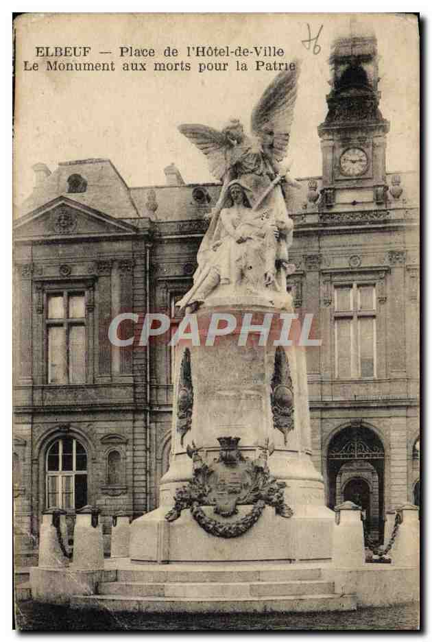 Elbeuf — Place de l'Hôtel-de-Ville — Monument aux morts pour la Patrie