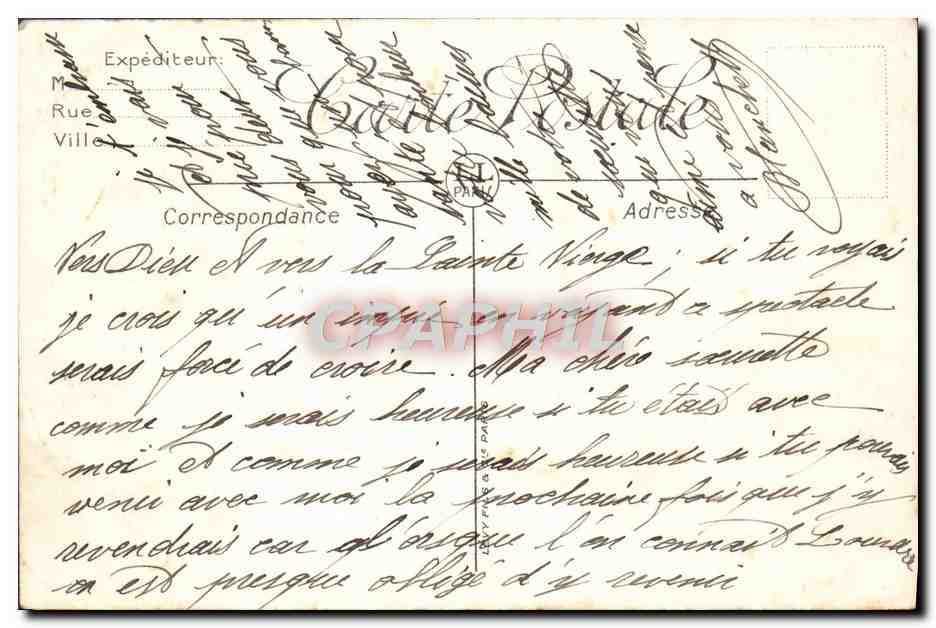 CPA Lourdes La Basilique Et Le Gave — Verso