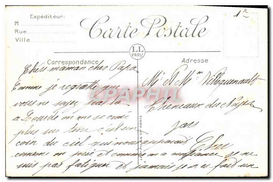 CPA Lourdes La Basilique Et Le Gave — Verso