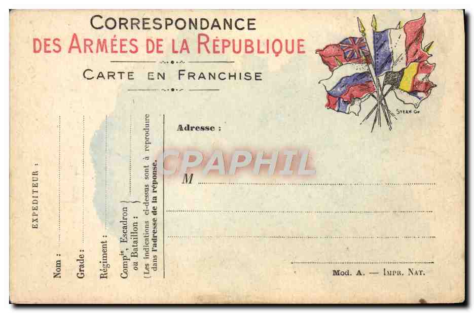 Carte Franchise Militaire 