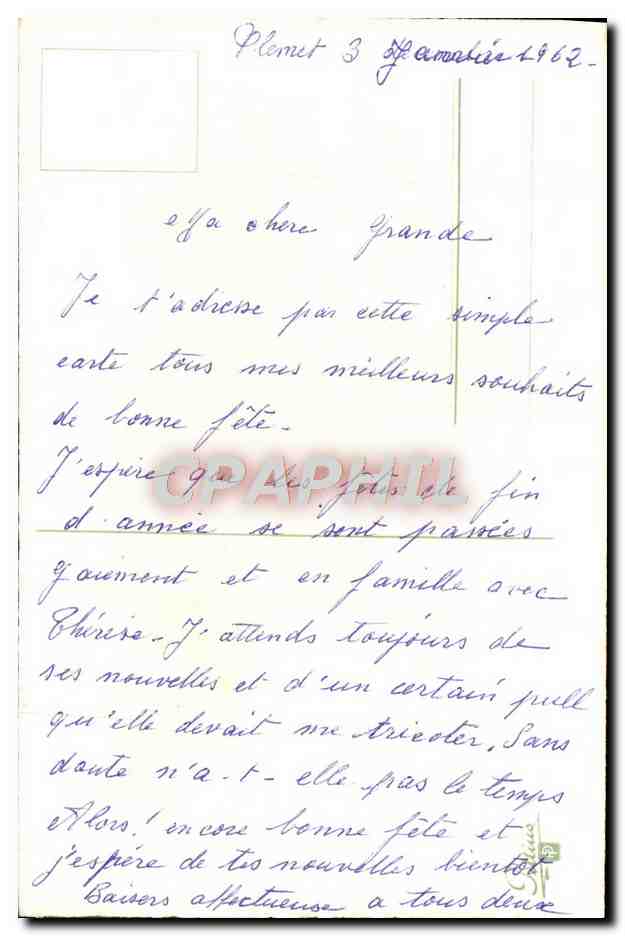 CPA Fantaisie Fleurs  — Verso