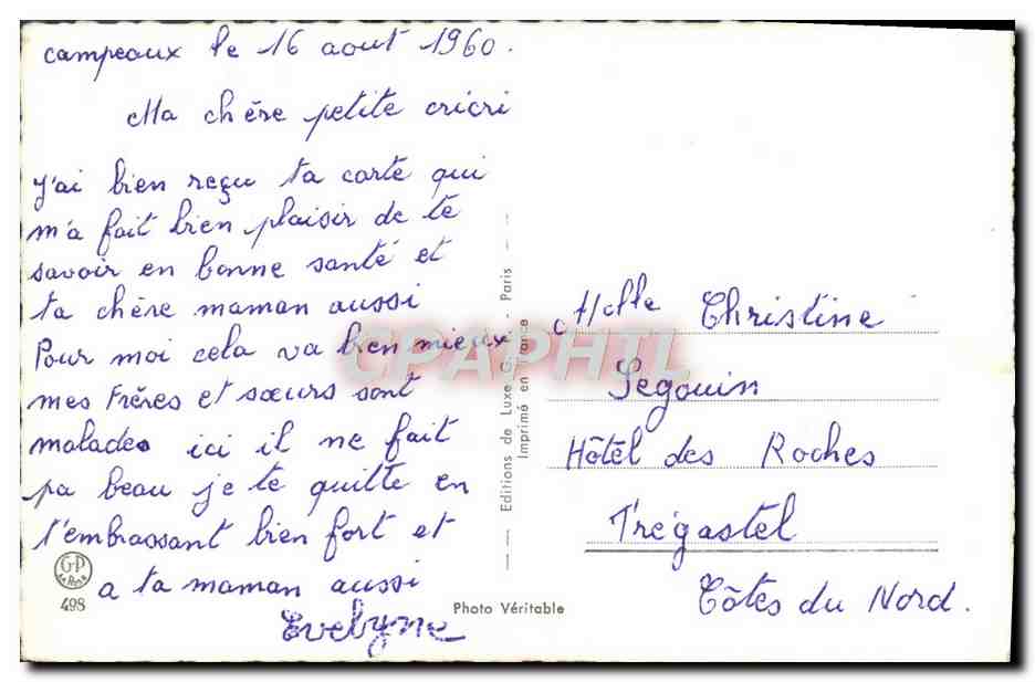 CPA Fantaisie Fleurs  — Verso
