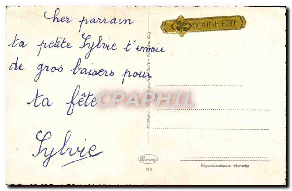 CPM Fantaisie Enfant — Rückseite