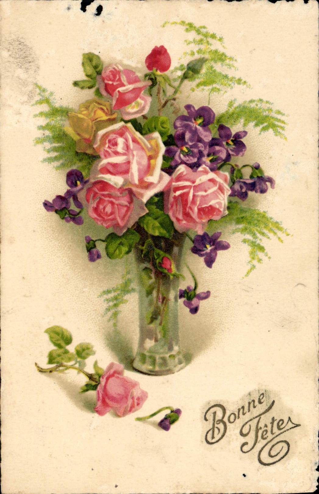 CPA Fantaisie Fleurs 