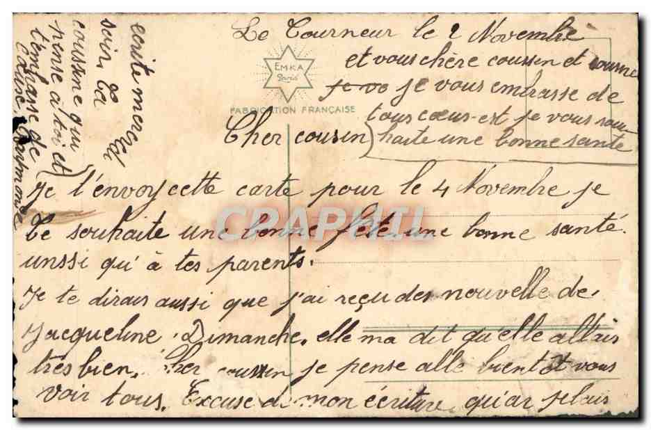 CPA Fantaisie Fleurs  — Verso