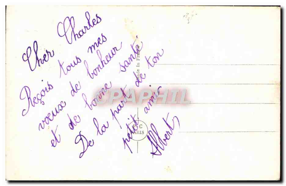 CPA Fantaisie Fleurs  — Verso