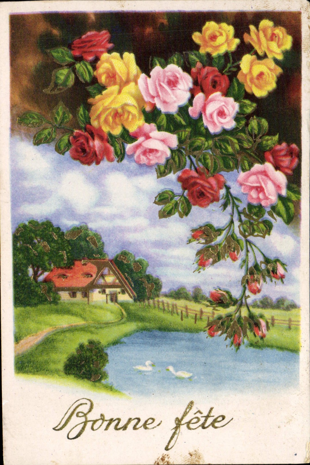 CPA Fantaisie Fleurs 