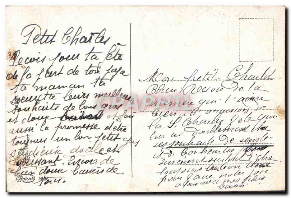 CPA Fantaisie Fleurs  — Verso