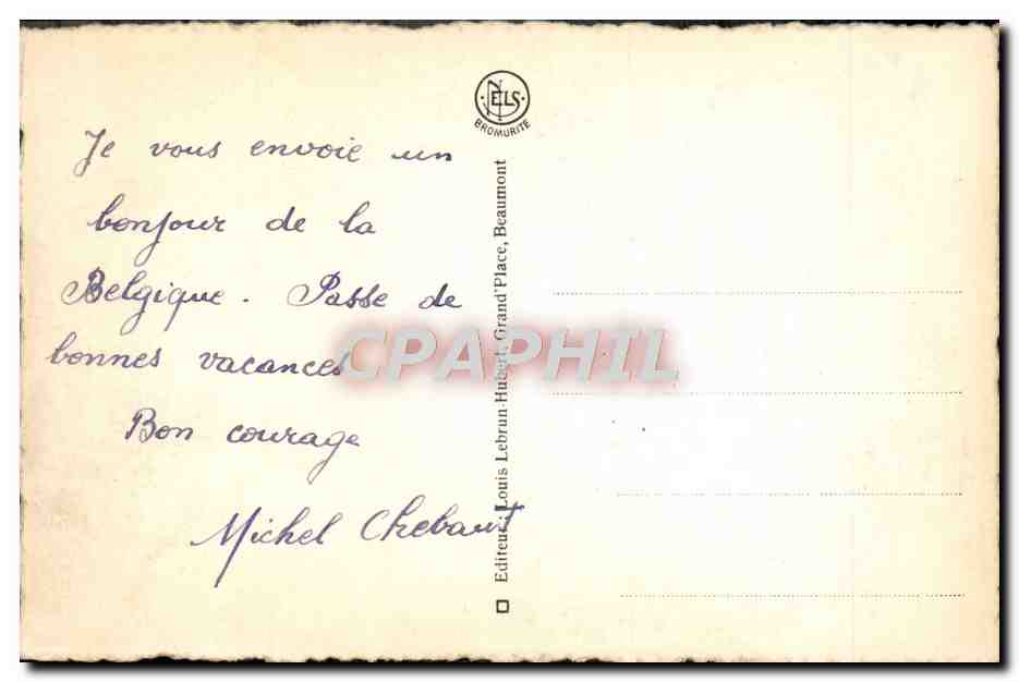 CPM Beaumont La tour Salamandre et le vieux moulin  — Rückseite