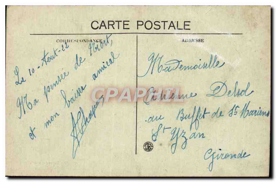 Niort — La Ville Haute, vue du Bas-Sablonnier — A. Boussay, édit. Niort — Verso
