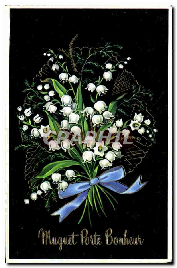 CPA Fantaisie Fleurs Muguet