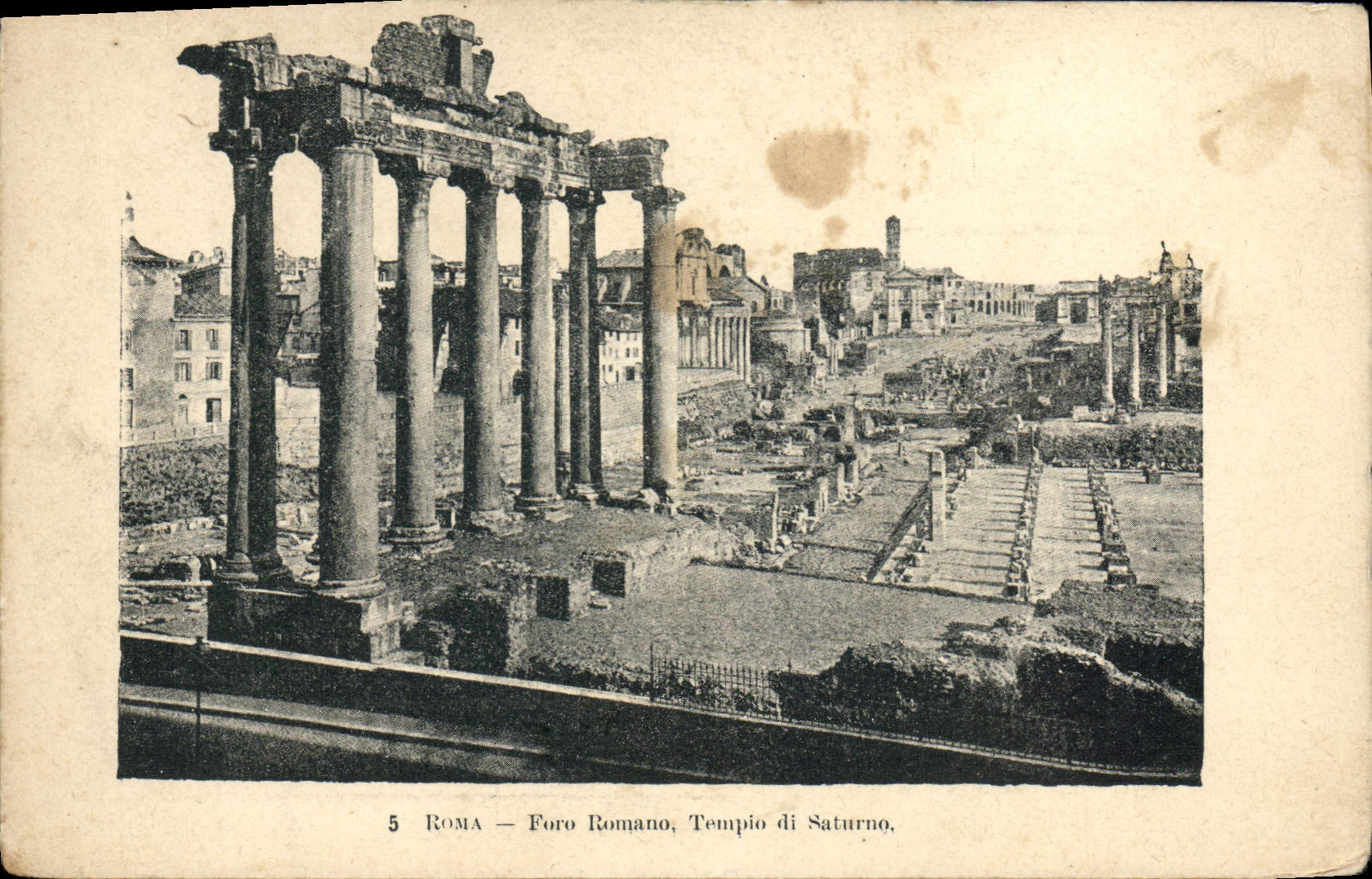 CPA Roma Foro Romano Tempio Di Saturno