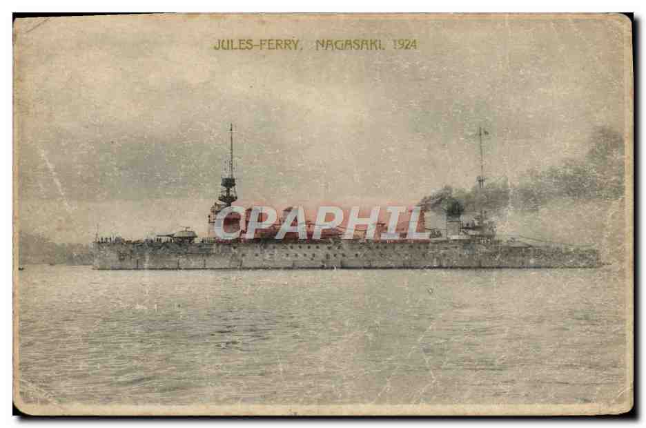 CPA Jules Ferry Nagasaki 1924 Bateau