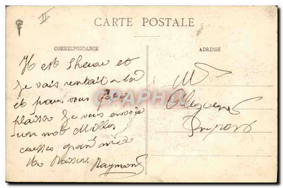 CPA Bateau Toulon Une lettre du pays — Verso