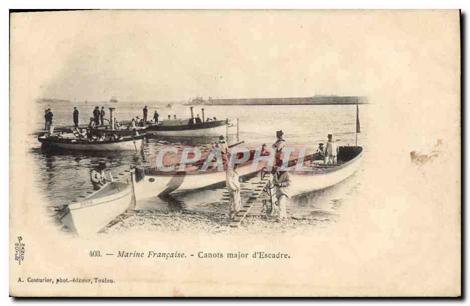 CPA Bateau Marine francaise Canots major d'escadre 