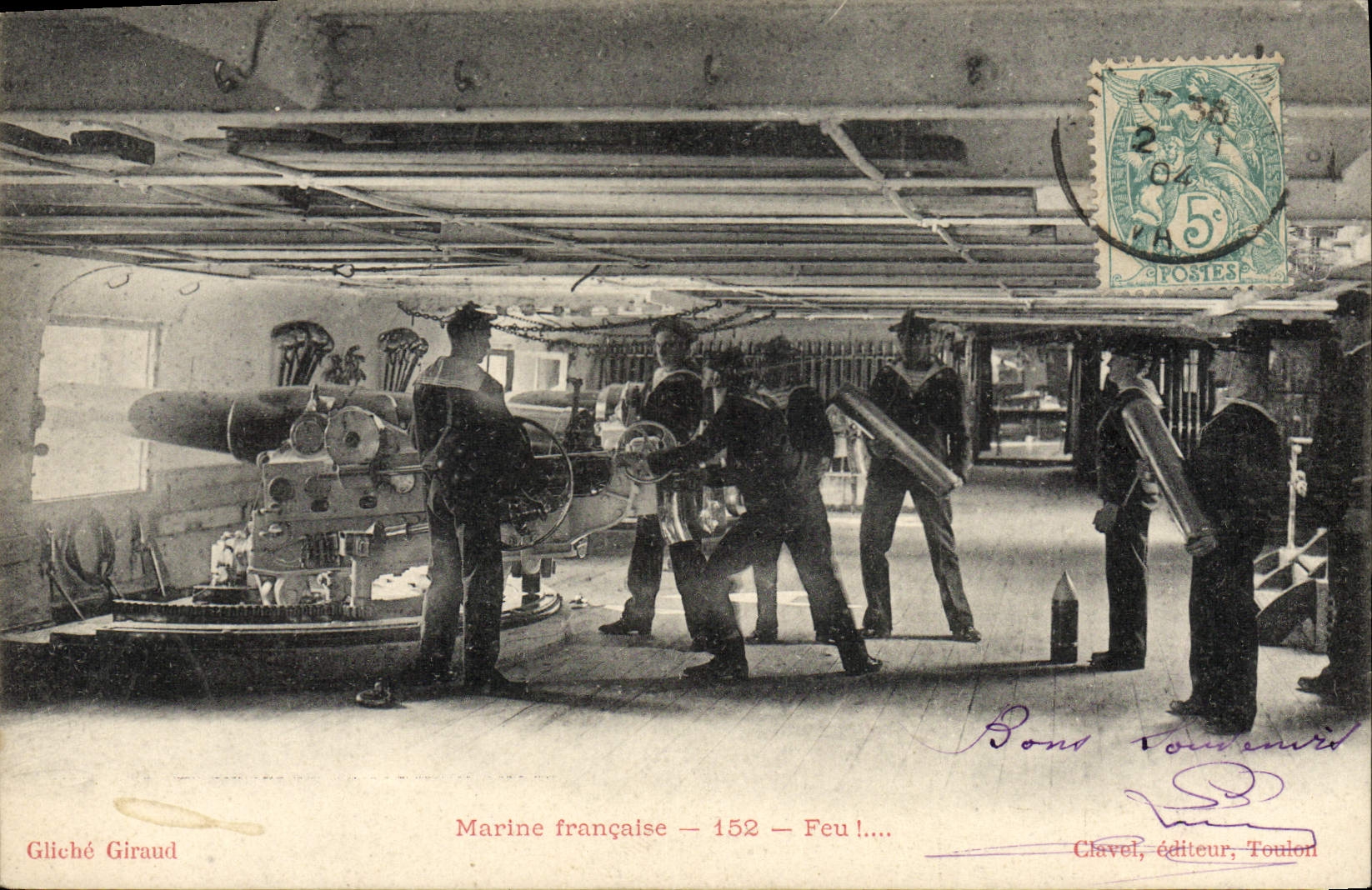 Marine française — 152 — Feu !... — Gliché Giraud