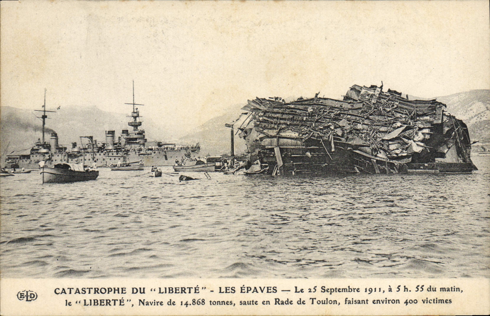 Catastrophe du "Liberté" — Les épaves — Éditeur E. Le Tallec, Paris