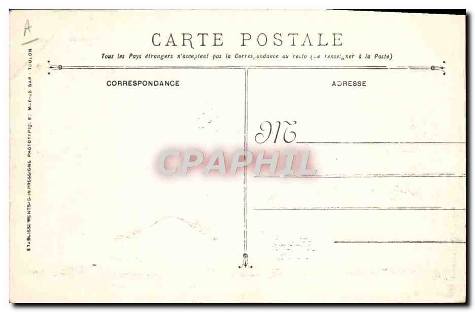 Catastrophe du cuirassé LIBERTE — 25 Septembre 1911 — Chantiers de la Seyne — Verso