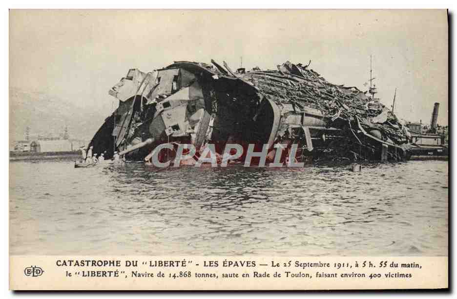 Catastrophe du "Liberté" — Les épaves — Éditeur E. Le Bider, Paris