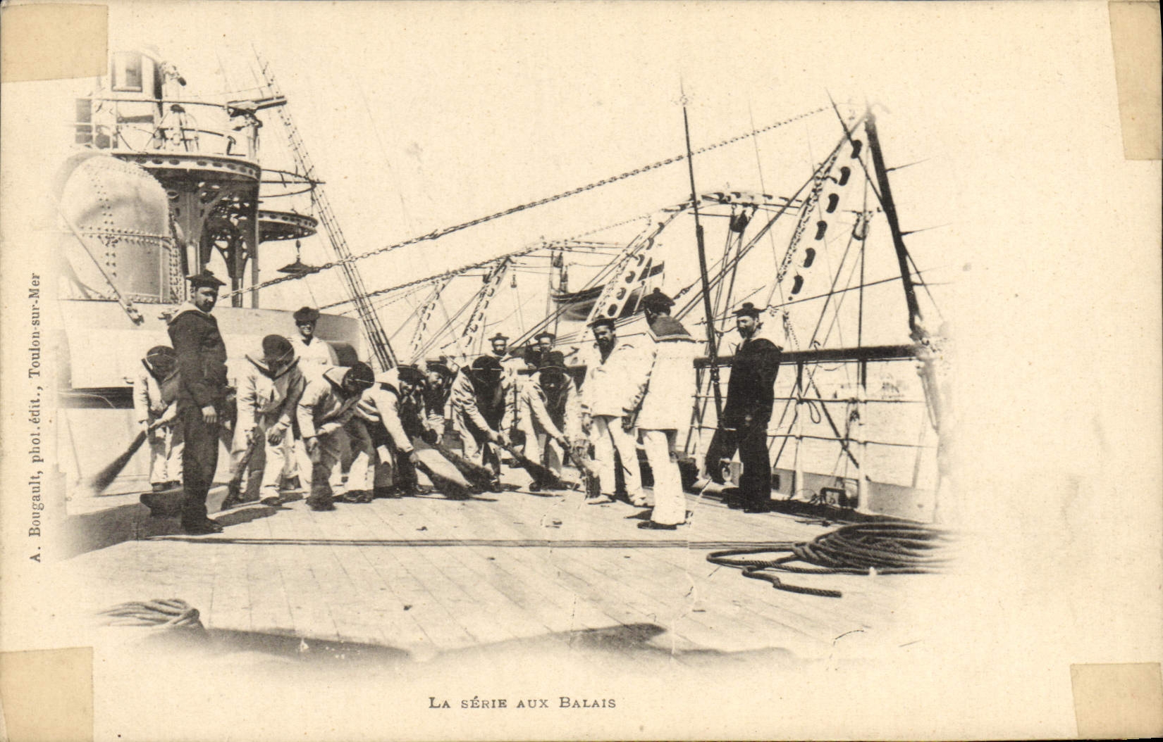 CPA Bateau La serie aux balais