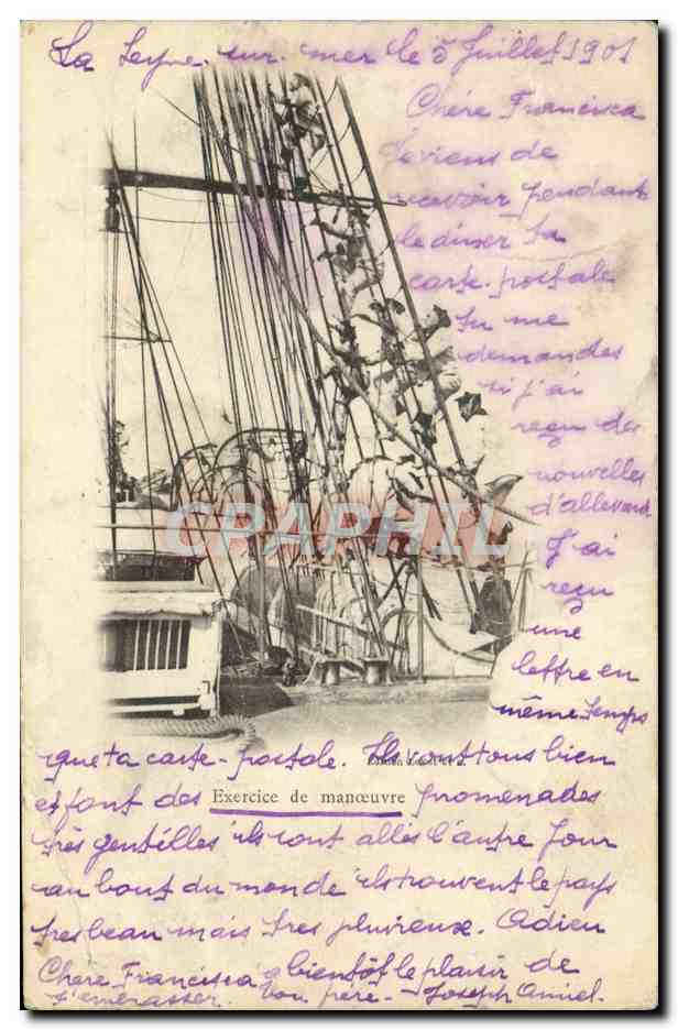 CPA Bateau Exercice de manoeuvre 