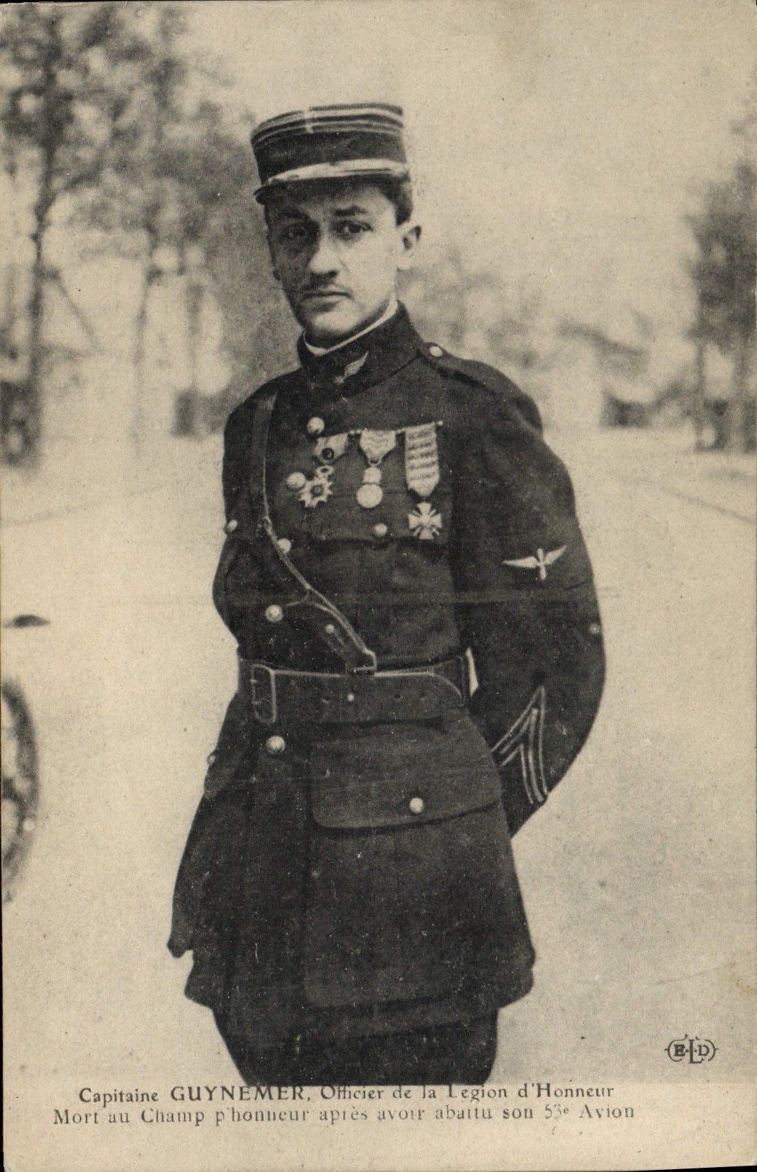 CPA Avion Aviation Capitaine Guynemer Officier de la legion d'honneur Mort au champ d'honneur 