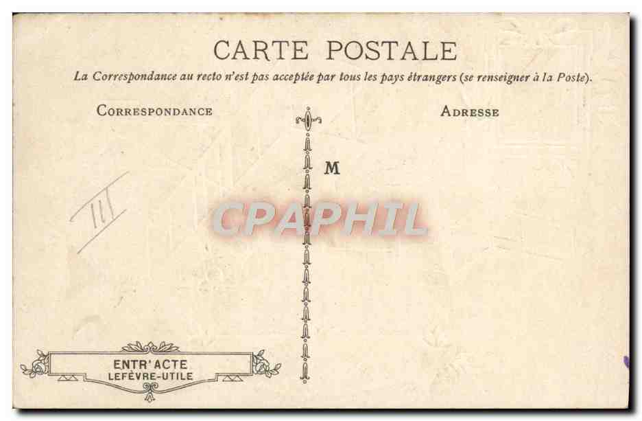 L'aviateur Roger Sommer — sur biplan Farman — conquiert le record du monde le 7 août 1909 — collection éditée par Lefèvre-Utile — Verso