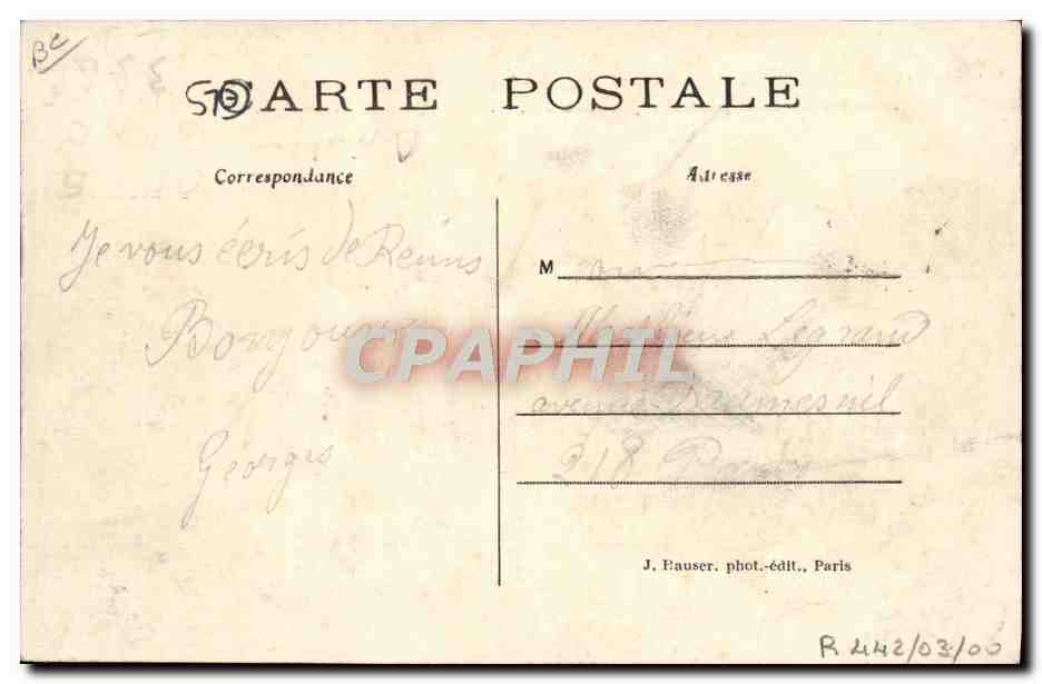 CPA Avion Aviation Monoplan Bleriot XII en plain vol Un vol a deux Reims Betheny — Rückseite