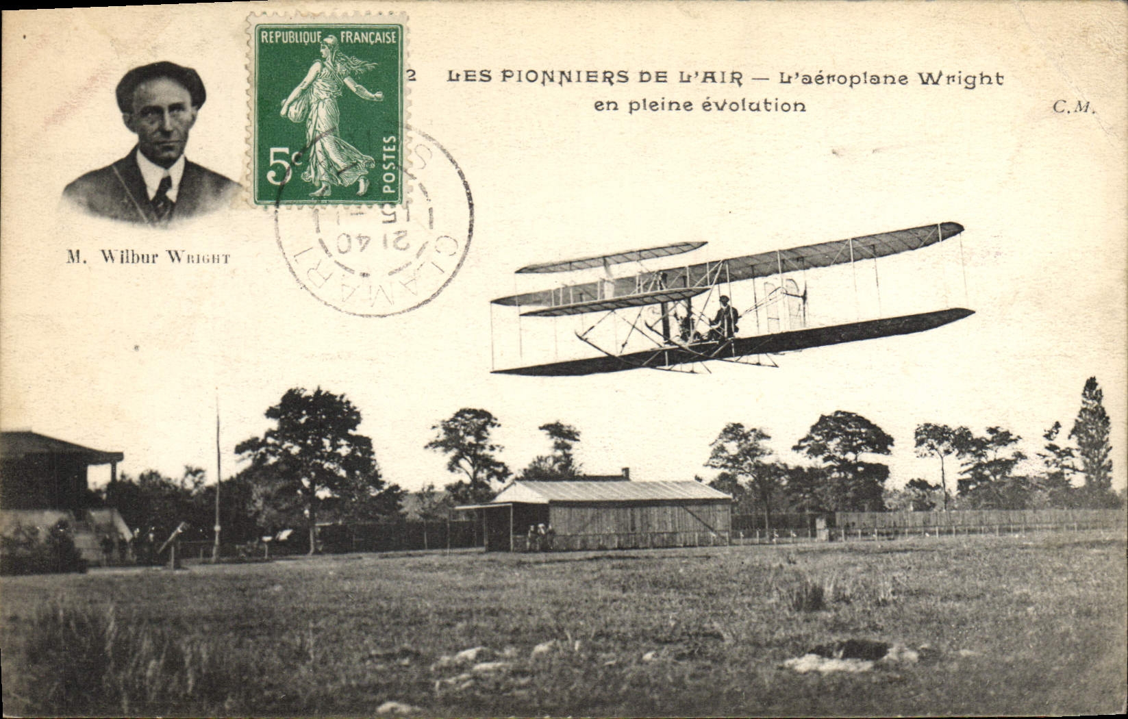 CPA Avion Aviation Aeroplane Wright en pleine evolution