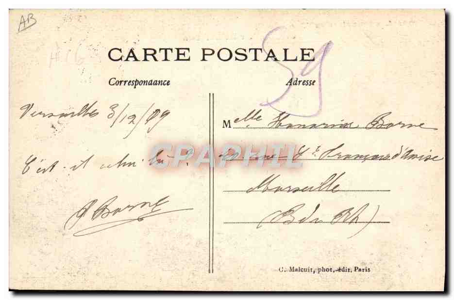CPA Avion Aviation Le comte de Lambert sur biplan Wright Ariel evoluant a Port Aviation — Back