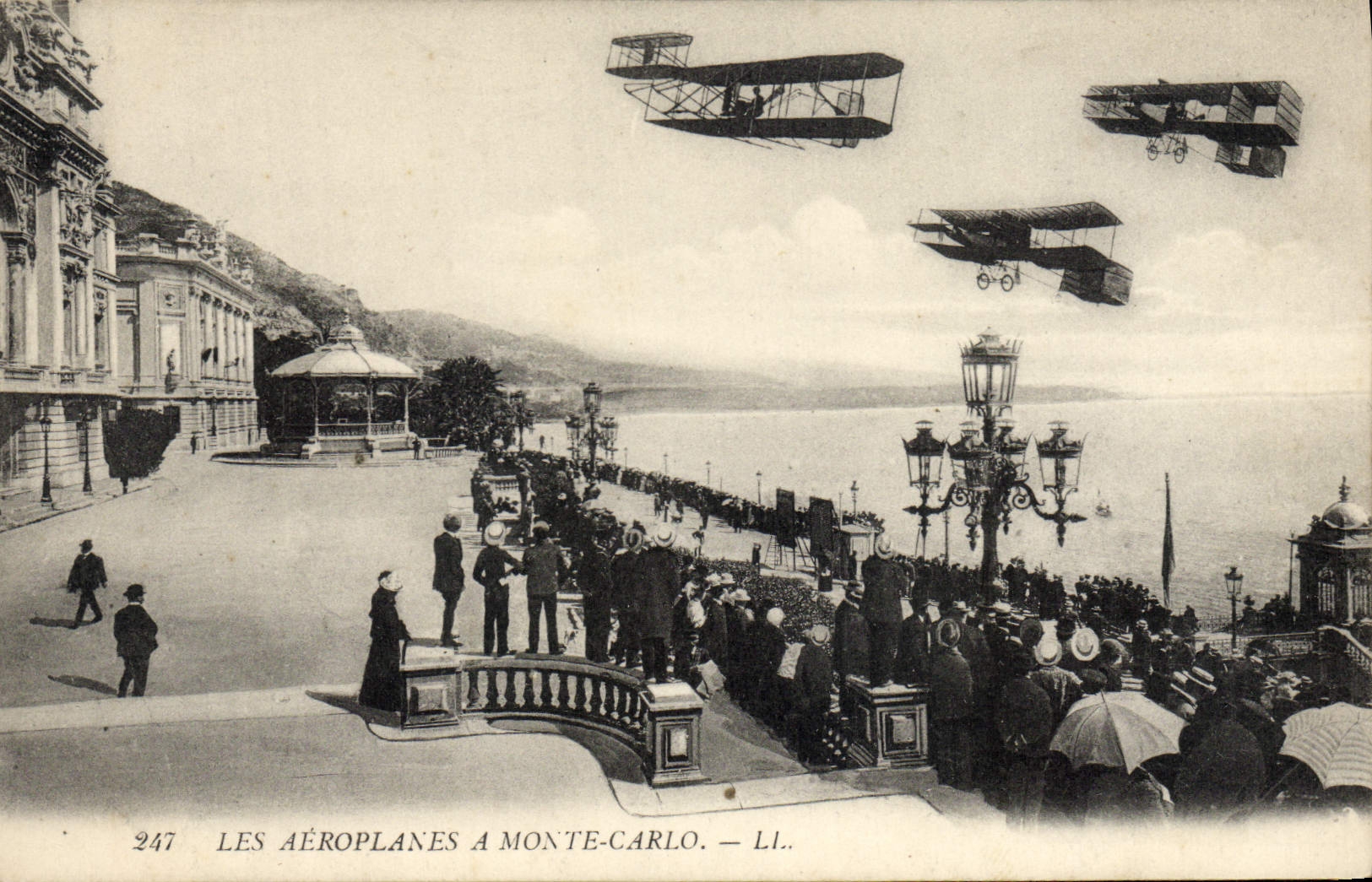 CPA Avion Aviation Les aeroplanes a Monte Carlo Monaco 