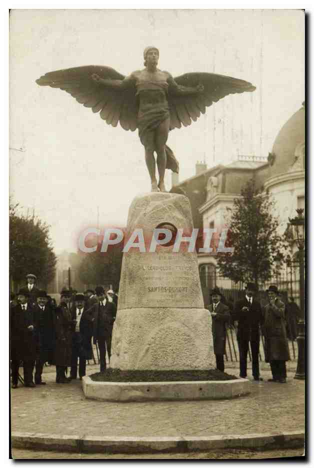 CARTE PHOTO Avion Aviation Santos Dumont Aero Club de France Paris 