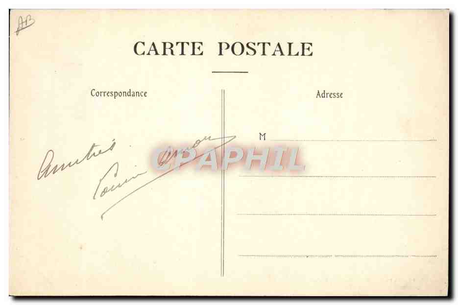 CPA Avion Aviation Aerodrome de Champagne Vidart en plein vol sur monoplan Deperdussin  — Verso