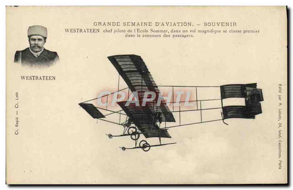 CPA Avion Aviation Westrateen chef pilote de l'ecole Somemr 