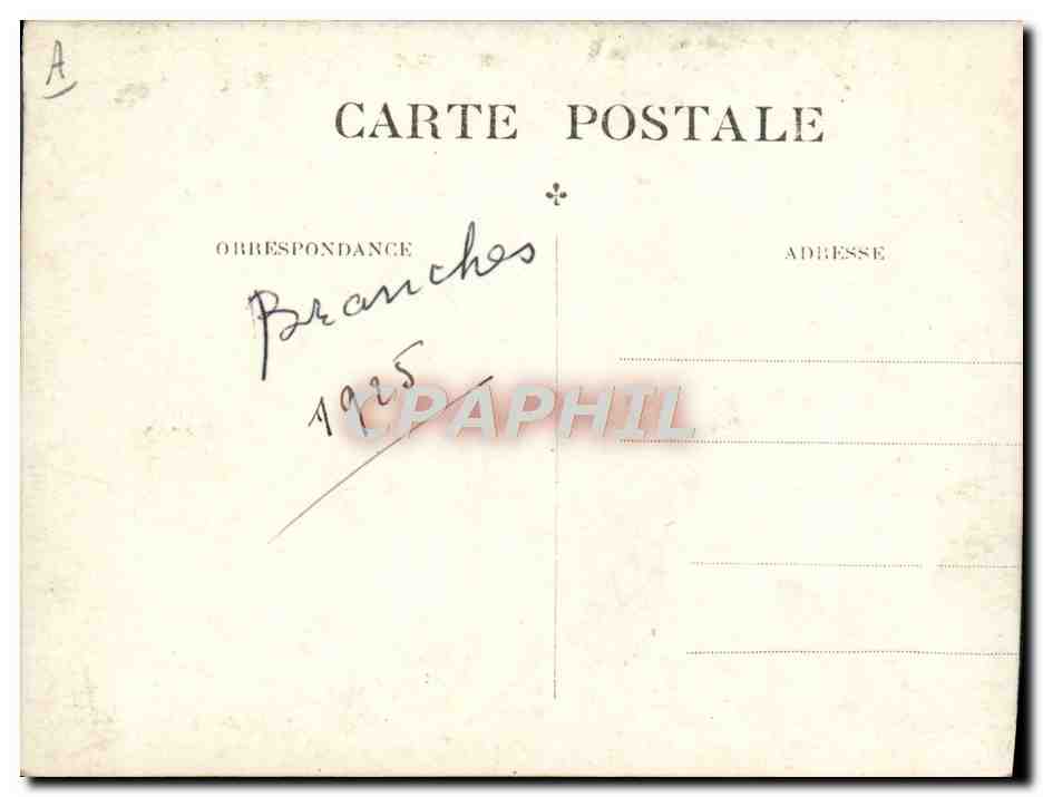 CARTE PHOTO Automobile Banches 1925 — Verso