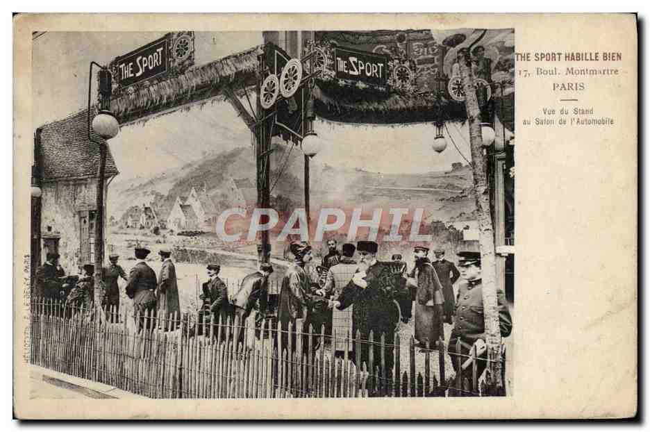 Vista del Stand en el Salón del Automóvil — The Sport Habille Bien, 17, Blvd. Montmartre, París