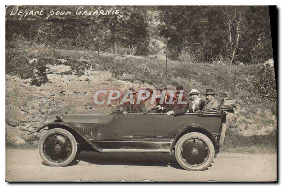 CPA Automobile Depart pour Gavarnie 